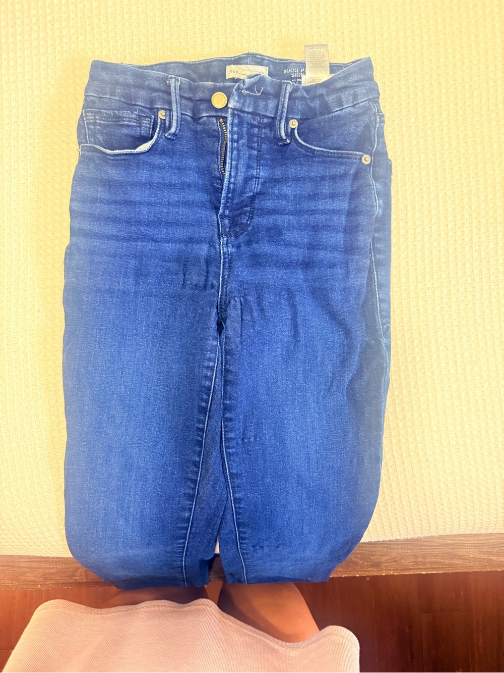 Good American Dark Blue High-Rise Slim petite Jeans